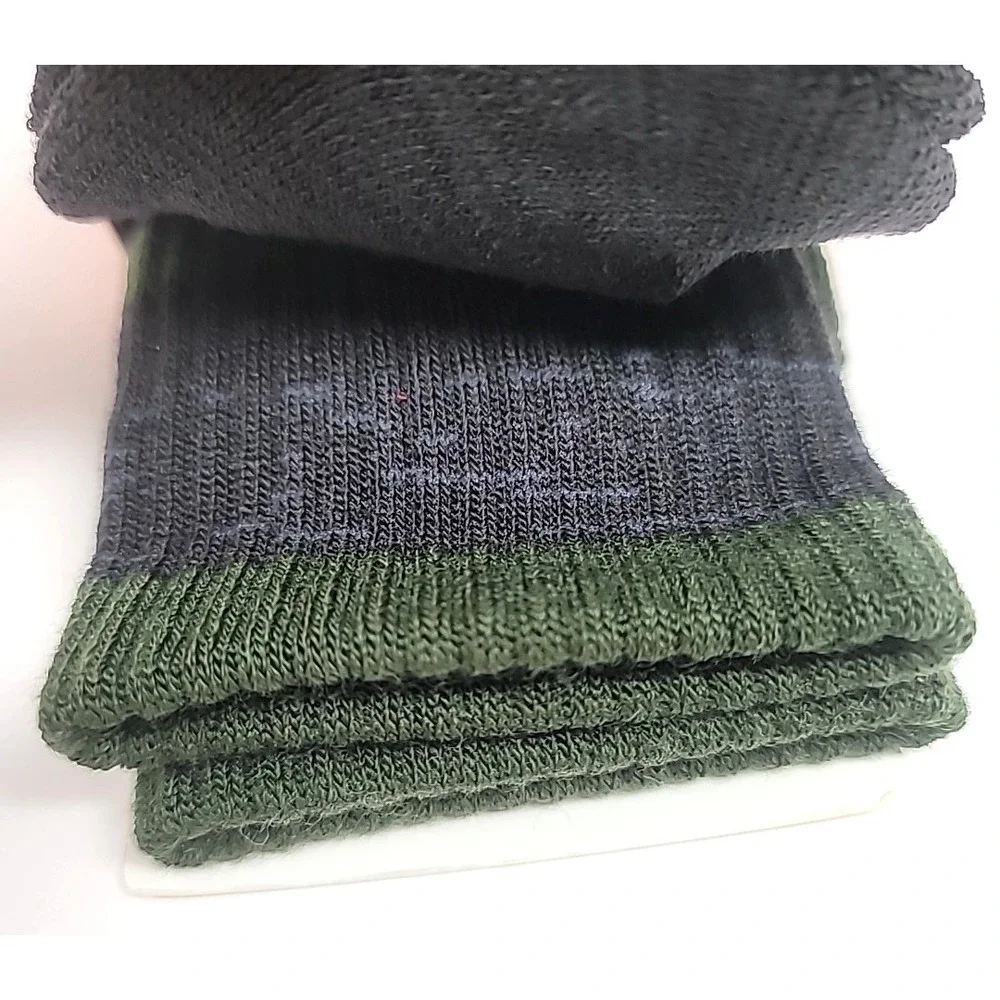 Men's Ozark Trail Wool Blend Crew Socks 3 Pair Size 6-12 Black Soot
